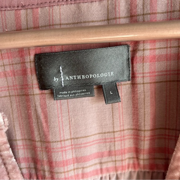 Anthropologie Melody Velvet Tunic Dress size large pink blush HOLIDAY ready - Picture 10 of 12